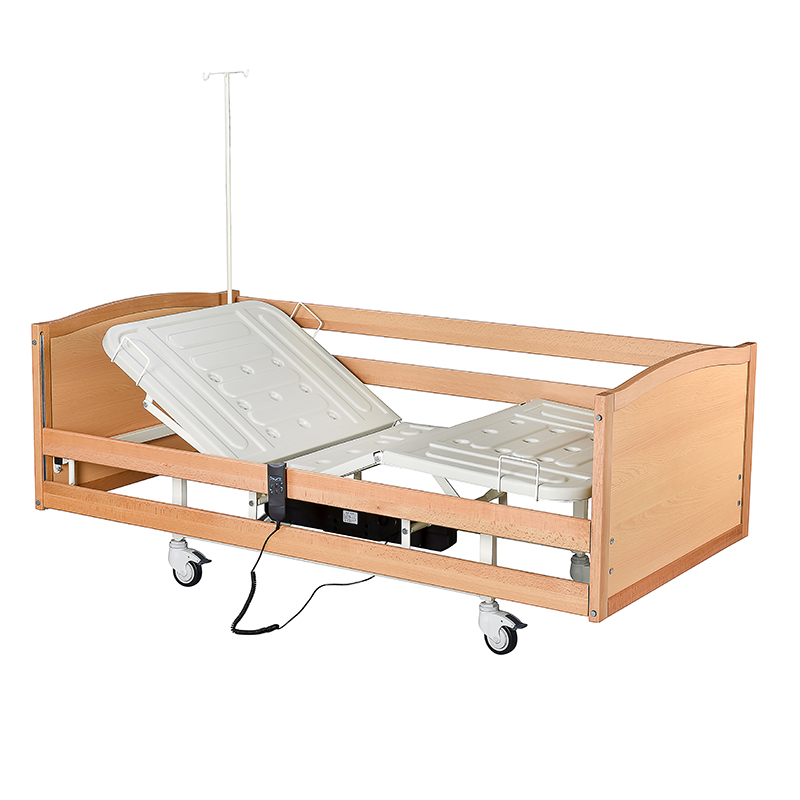 Ahşap Yanlıklı 2 Motorlu Hasta Yatağı