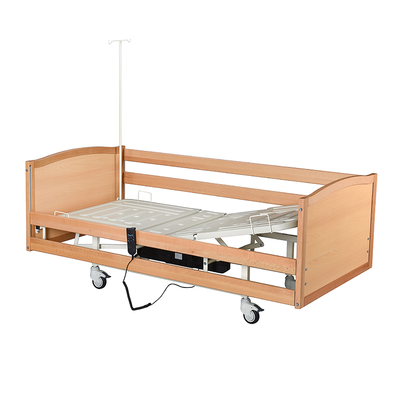 Ahşap Yanlıklı 2 Motorlu Hasta Yatağı