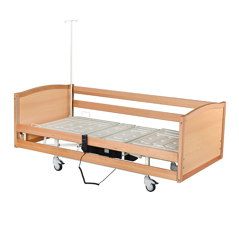 Ahşap Yanlıklı 2 Motorlu Hasta Yatağı